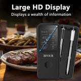 Wireless Meat Thermometer Bluetooth Magnetic IP67 Waterproof Dual Probes for Household Kitchen BBQ Cooking Grilling Thermometer