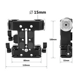 10 Inch Dovetail Plate And QR Baseplate With Double 15Mm Rod Adapter Amp Replacement ARRI Rosette Connections For DSLR Camera