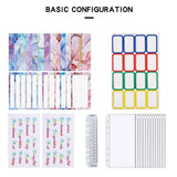 Save Money A6 Budget Binder with Zipper Cash Envelopes PU Leather Money Saving Binder Expense Sheets Cashew Flowers