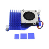Raspberry Pi 5 Aluminum Heatsink with Turbo Quiet Blower Fan - PWM Speed Control Cooling System