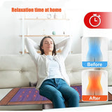 Infrared Heating Amethyst Mat PEMF Photon Hot Stone Therapy Massage Pad Natural Bio-Crystal Jade For Yoga Pain Stress Relief