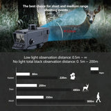 Professional MS32 Night Vision Monocular Scope with IR850 Infrared Illuminator and Range Finder for Hunting