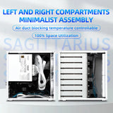 8-Bay NAS Computer Case with SAS/SATA Hot-Swap Backplane, Support MATX Motherboard, Full-Height PCIe | for Home Server Storage