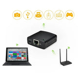 USB 2.0 LRP Print Server Share a LAN Ethernet Networking Printers Power Adapter USB HUB 100Mbps Network Print Server