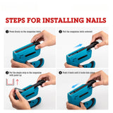 Electric Nail Gun 2 in1 Portable Furniture Pneumatic Gun Air Nail Gun LED Light with 2000pcs Staples Nail Gun DIY Tools