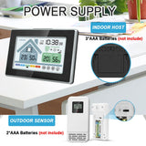 Wireless Touch Screen Thermometer Hygrometer Alarm Clock In/Outdoor Thermo-hygrometer Calendar Max/Min Record Comfort Indicator