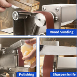 Mini Electric Belt Sander 220v 110v Belt Grinder Polishing Grinding Machine Cutter Edges Sharpener Grinder 7 Speed Adjustable