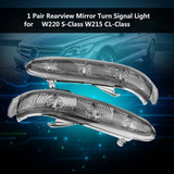 1 Pair Rear View Side Mirror Lamp Indicators Turn Signal Light For Mercedes Benz S/CL Class W220 W215 1999-2003 Smoke