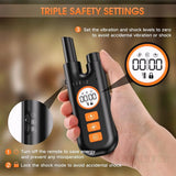 Dog Training Collar with Remote Control, 1300Ft, 3 Training Modes, Beep, Vibration, Shock, Rechargeable Electric Shock Collar