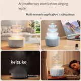 White Noise Diffuser For Bedroom With Cloud Rain Humidifier, LED Mood Light, Essential Oil Diffuser& Rain Sounds