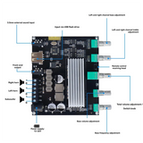 2X60w+150W Subwoofer Bluetooth 5.3 Power Amplifier Board USB Sound Card 2.1 Channel Audio Equalizer Class D Amp Module
