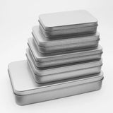 20pcs Silver Small Rectangular Tin Containers Candy Case Crafts Geocache Storage Boxes