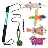 New 7lots Regulable Aluminum Dog Training Poles with Squeaky Attachments for Small Media Large Dogs
