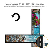 24inch 1920x360 IPS Bar LCD Monitor Auto Play Partition Playback