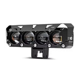 Motorcycle LED Headlights with White and Yellow Dual Beams Four Eye External Electric Vehicle Spotlights and Headlights