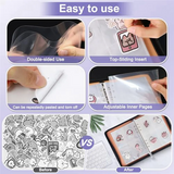 GW-A5 Holographic Sticker Book Hardcover Sticker Organizer Binder Reusable Collecting Album Storage Book With 30 Pages Orange