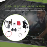 51mm Car Exhaust Sound Valve System Clamp Pipe Connect Remote Controller Switch Button Adjustable Modification Kit