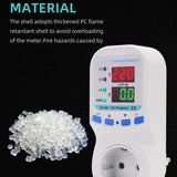 220V Dual Digital Display Overvoltage And Undervoltage Protector Overcurrent And Overload Protection Socket 16A Metering Socket