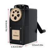 Large Caliber Pencil Sharpener Porous Hand Cranked Sketching Sharpener Five-Gear Adjustable Pencil Automatic Advance