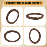 -A43I 2PCS 14 Inch Grapevine Wreaths Vine Branch Wreath Rattan Wreath Garland For DIY Christmas Craft Or Wedding Decors