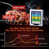 Color Touch Screen Digital Food Temperature Gauge Cooking Meat Thermometer with Dual Temperature Probe, Digital Oven