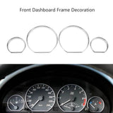 4Pcs Car Front Dashboard Decoration Frame Dial Ring Trim Auto Front Cover for BMW E46 Replacement Accessories