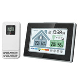 Wireless Touch Screen Thermometer Hygrometer Alarm Clock In/Outdoor Thermo-hygrometer Calendar Max/Min Record Comfort Indicator