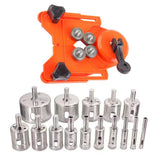 16PCS Diamond Drill Bits Diamond Hole Saw Kit 6-50mm with Guide for Tile Glass Ceramic Marble Granite