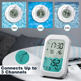 MESTEK Wireless Pool Thermometer Waterproof Floating Temperature Monitor Swimming Pool Baby Baths Fish Aquariums Pond Time Clock