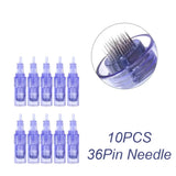 10pcs Hydra Needle Derma Stamp 9/12/24/36/42 Pin 3d 5d Nano Facial Meso Injector Pen Microneedle Cartridge With Syringe Tube