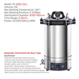 Digital Display Automatic Autoclave Sterilizer Overpressure Self-venting Labs Portable Sterilizer Medical Dental Steamer