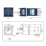 120W DC Gear Motor Mini High Torque Gearbox Worm Gear Reducer DIY High-Power Geared Motor 12V/24V With Bracket