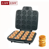 Multi Waffles Maker 16 Waffle Molds Nonstick Waffle Iron With Quick Heat-Up Nonstick Mini Waffles Maker