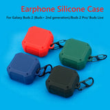 Silicone Wireless Earphone Case Anti-fall Bluetooth-compatible Earphone Cover Shockproof with Hook for Samsung Galaxy Buds 2 Pro