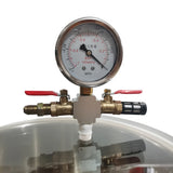 DIA. 25CM Vacuum Defoaming Tank Barrel Stainless Steel Vacuum Chamber Crystal Glue Maker For AB Glue Epoxy Resin Silica Gel 10L