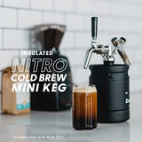 Hot selling custom logo 64oz Nitro Cold Brew Coffee Maker Home Keg with Stainless Steel Relief Valve Pressure Gage