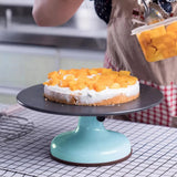 300mm High Hardness Oxide Film Cake Decorating Turntable, Cast Aluminum Non-Slip Rotating Stand for Baking