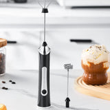 Rechargeable Milk Frother Wand Handheld Electric Foam Maker Drink Mixer with Stand for Coffee Hot Chocolate Matcha