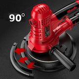 Handheld Drywall Sander with 360° Dual LED Light, Dustless Polisher, with 100pcs Sandpaper -AC 220V Electric Wall Putty Sander