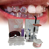 Professional A Kit Crystals Light Cure Flowables Professionals 18k Gold Teeths Whitenings Diy Tooths Gem Adhesives Kit