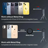 Foldable Magnetic Phone Tripod Stand Portable Travel Hands-Free Video Shooting Holder for iPhone & Android on Desk Plane Train