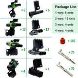 26 Kits Weather Pack Connectors Kit Automotive Electrical Connectors Waterproof Electrical Wire Terminal 1/2/3/4 Pin 18-14 AWG