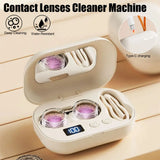 Rechargable portable Ultrasonic Contact Lens Cleaner machine Fit Disposal Soft Lens, Colored Contact Lens, RGP Lens and OK Lens