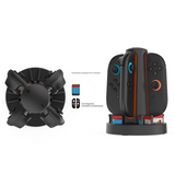 GW-4In1 Charging Dock For Switch 2 Controller Charging Station Card Storage Base With 360° LED Indicators For NS Switch 2
