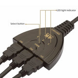 HDMI-compatible Switch KVM Splitter 4K 2K 3D 3 input 1 Output Mini 3 Port VIdeo Switcher Hub 1080P For DVD HDTV Xbox PS3 PS4