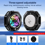 2 in 1 Magnetic/Back-clip Fast Cooling Phone Cooler with Digital Display Mobile Cooling Fan Portable Phone Radiator Cooling Fan