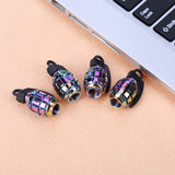 4pcs Rainbow Color Car Tire Aluminum Dust Caps Covers for Schrader Valves