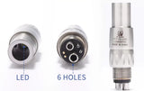 Premium LED 61mm Internals Water Spray Quick Coupligs for Air Turbines High Speed Handpiece Connect 6 Holes SDentals Chair