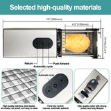 110V-240V 58W Electric Potato Chip Cutter French Fries Vegetable Cutting Machine 2 Blades Stainless Steel Durable Power for Home