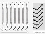 Professional Excavators Restorative Implants Instruments Stainless Steel Double Ends Spoon with Saw Serrated Tip